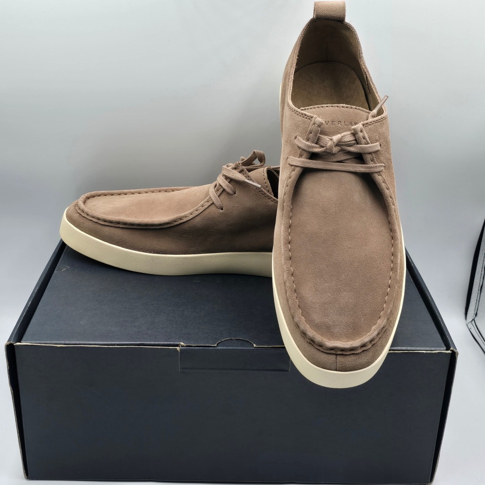 Everlane Suede Wallaby Boot Sepia Brown Mens 12.5 Moc Toe Low Top Sneaker NEW